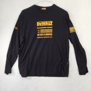 DEWALT 100 Years of Innovation‎ Black Long Sleeve T Shirt Men's Large